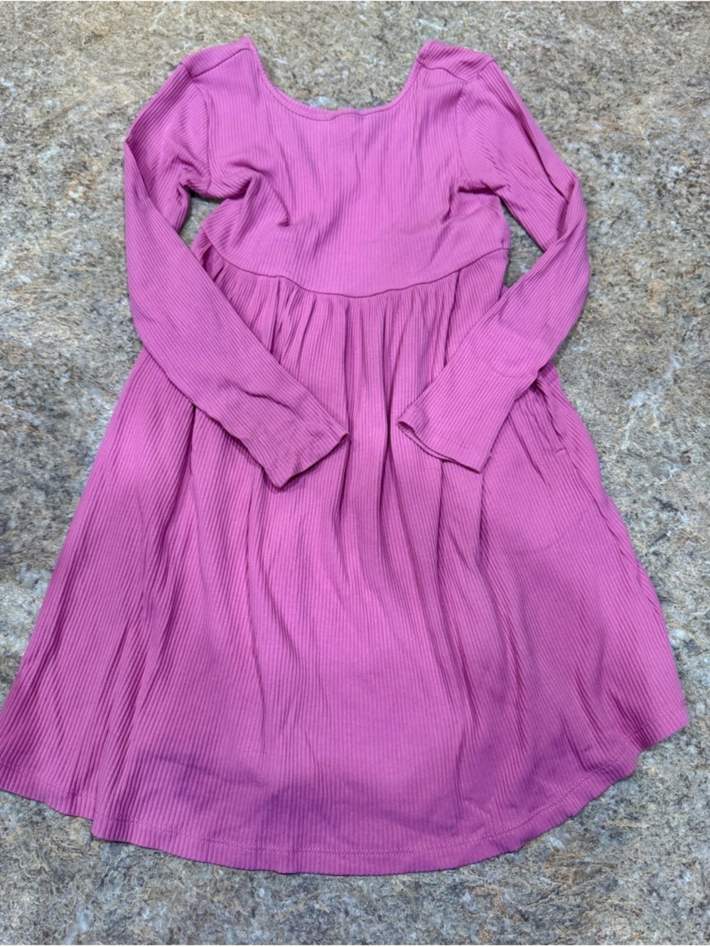 Old Navy Girls Ribbed Long Sleeve Dress Pink – Size L (10/12)